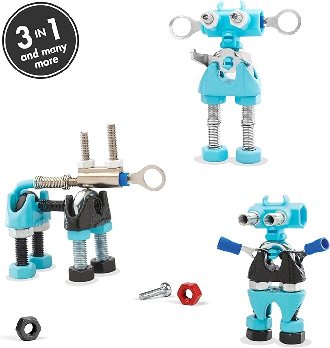 The Off Bits CareBit Build Your Own Robot Toy Construction Set, Educational Gift STEM Activities Learning Kit, Creative Build and Play Model Kit Steam Toys for 6 7 8 9 10+ Year Old Boys & Girls