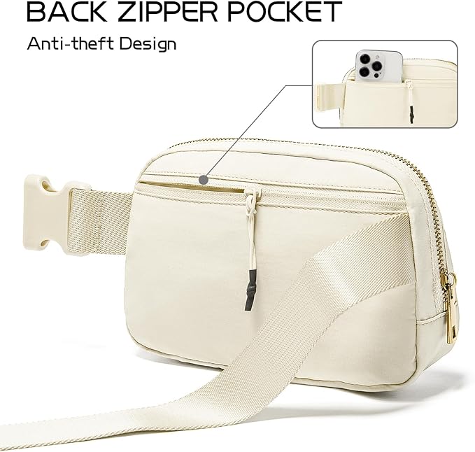 Gitus Gifts for 8 9 10 11 12 Year Old Girls Belt Bag Fanny Pack Crossbody Bags with Initial Letter Patch Cute Stuff Birthday Gifts for Teen Girls Women Personalized Trend Stuff (Ivory-K)