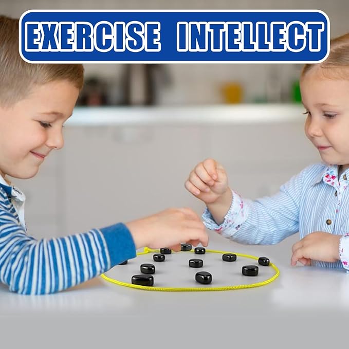 Magnetic Chess Game,with Stones and Rope,Party Travel Desktop Magnetic Strategy Game, Puzzle Strategy Games,Family Educational Games Kids and Adults
