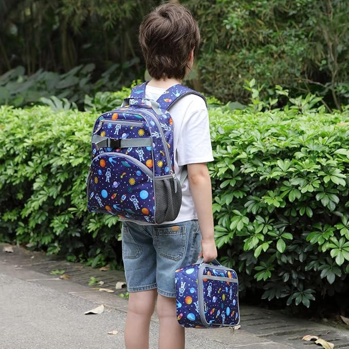 FlowFly Kids Backpack for Toddler Boys Girls, Simple Lightweight Bookbag for Daycare Kindergarten Elementary School Travel, Small Modern Bag (Large), Digital Camo