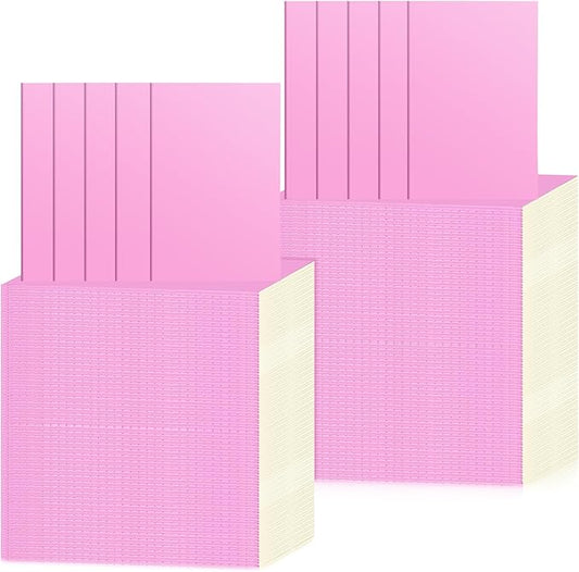 Handepo 100 Pack Composition Notebooks A5/A6 Ruled Lined Composition Kraft Notebooks Bulk Soft Cover Journals Travel Diary Memo for Students Classroom Office Supplies(A5,Pink)