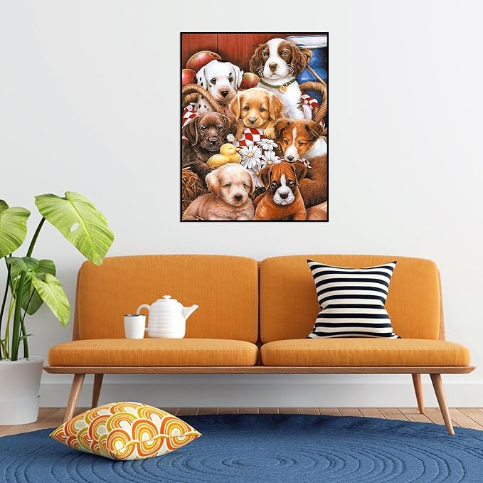 100 Piece Puzzles for Kids Dog 100 Piece Puzzles for Adults, Puppy Group Photo 100 Pieces Puzzle for Kids Ages 4-8, Dogs Selfie Puzzle for Seniors Teens Brain Teaser