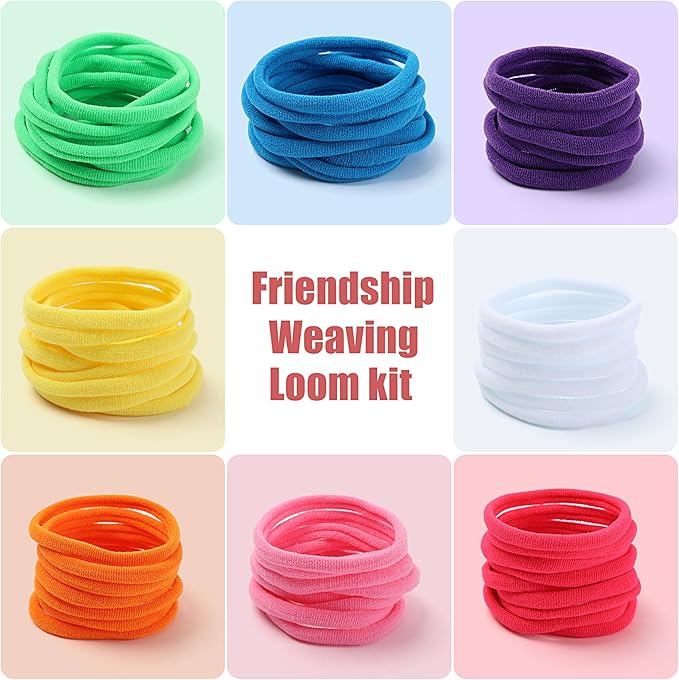 FUNBUD Weaving Loom Kit for Kids - Birthday Gifts for Girls Ages 6-12, DIY Craft Kit for Making Potholders, Arts and Crafts Toys for Girls 6-8, 8-12