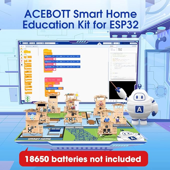 8-in-1 STEM Kit for Kids Ages 8-12 12-16, ESP32 Smart Home Science Projects School Crafts Educational Engineering Building Toys DIY Model Birthday Children's Day Gifts for Boys Girls Teen