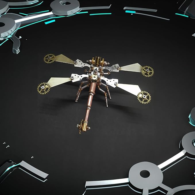 Steampunk Metal Insect Bug Mechanical DIY Kits Puzzle Mechanical Dragonfly Model Handmade Personalized Gifts Adult Craft Kits(Gear Dragonfly)