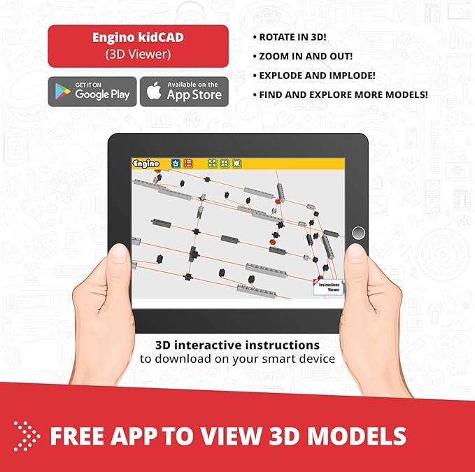 Engino- Creative Builder Building Toys, 10 Multimodel Set, STEM Engineering Kit, Construction Toys for Kids 6+, Gifts for Boys & Girls, Learning & Education Set, STEM Projects