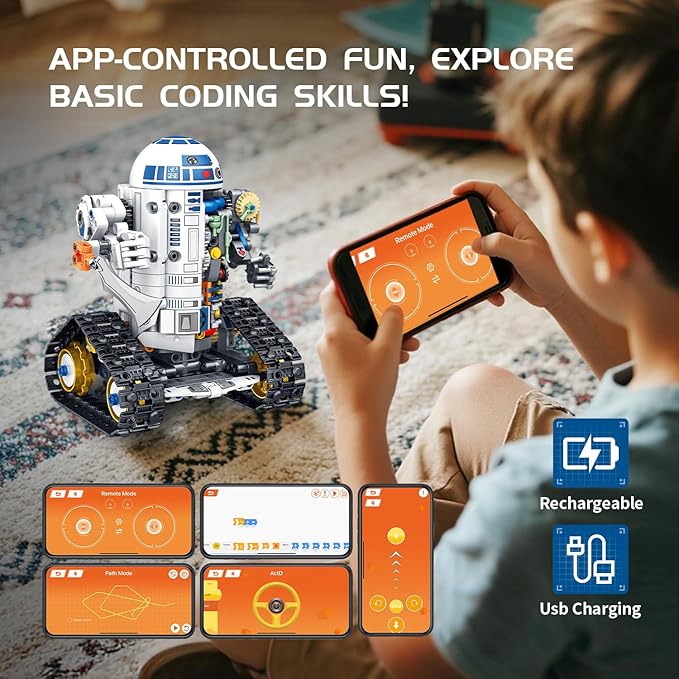 3 in 1 STEM robotics Building Kit, 776 PCS APP/Remote Control Robot Space Wars Toy Building Block Sets, Compatible with Lego Star robotics Control & Programming Robot Birthday Gifts for Boys Age 8-14+