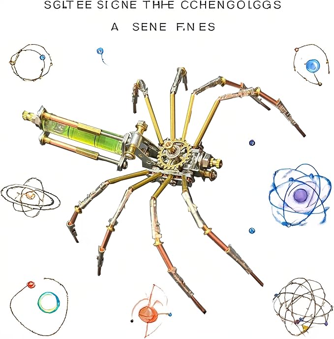 Metal Insect Bug Sculpture Steampunk Mechanical Insect Clockwork 3D Steampunk Metal Puzzle Kits for Adults (Mechanical Spider A)