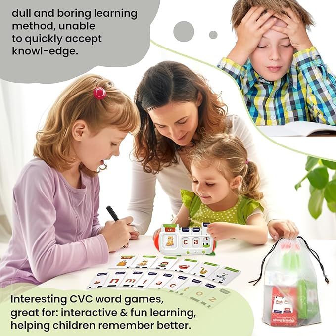Talking Flash Cards for Toddlers : Montessori Toys Autism Toy,Alphabet CVC Word Speak and Spell,Preschool Learning 107 Sight Words ABC Therapy Toys for Toddlers & Preschoolers 2-8 Years Old