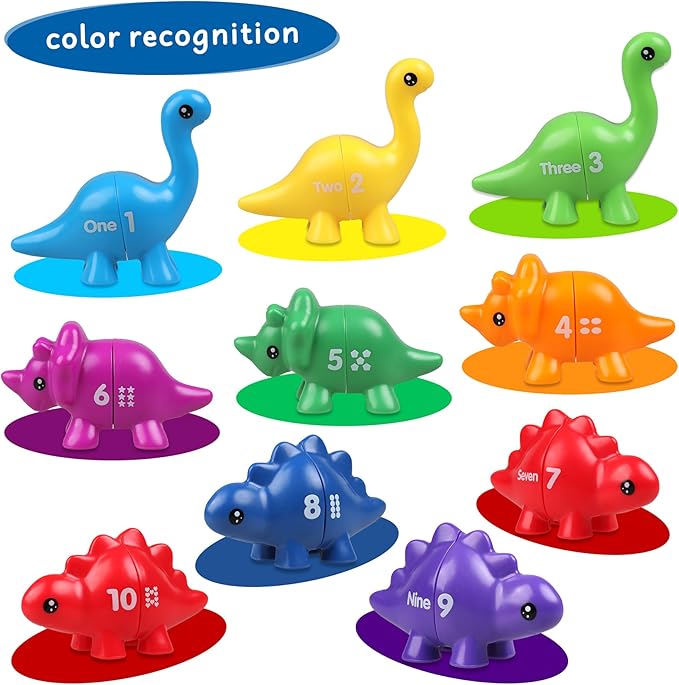 Toddler Dinosaur Montessori Toys for 1 2 3 4 Year Old Boy Girl Birthday Gift - Kids Preschool Learning Activities Educational Travel Outdoor Sensory Toys for Toddlers 1-3 - Baby Toys 12-18 Months