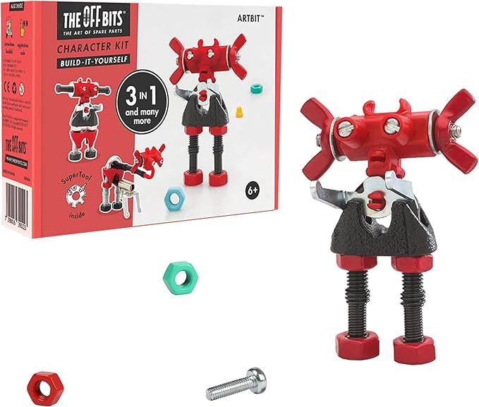 The Off Bits ArtBit Build Your Own Robot Toy Construction Set, Educational Easter Gift Ideas STEM Activities Learning Kit, Creative Build and Play Model Kit Steam Toys for 6 7 8 9 10+ Year Old
