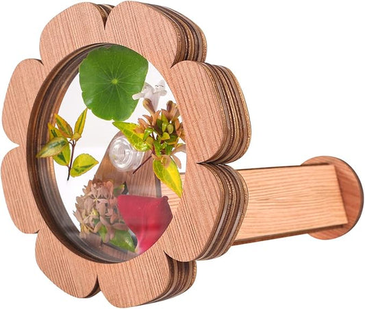 Natural DIY Kaleidoscope Kit, New Wooden Magic Rotating Kaleidoscope Making Set for Nature Lovers, Best Gift, Outdoor Classic Handmade Education (1 Pcs Flower)