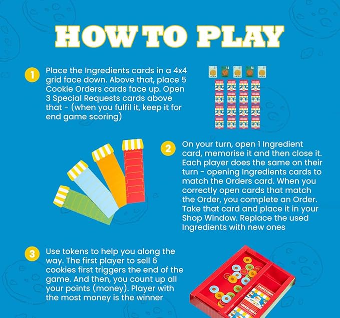 Lookie Cookie - A Memory Card Game for Kids Ages 6 and Up | Fun Memory and Concentration Building Game | Develop Cognitive Skills (2-4 Players)