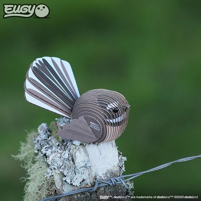 Eugy Fantail Bird 3D Puzzle - 27 Piece Eco-Friendly Educational Toy Puzzle for Boys, Girls & Kids Ages 6+