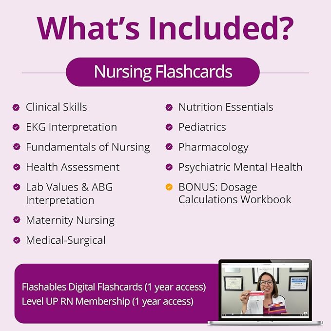 Ultimate Nursing School Survival Kit – Over 1900 Flash Cards – No Fluff – Covers 11 Core Nursing School Subjects – Only Essential 2025-2026 NCLEX ATI HESI Tested Info