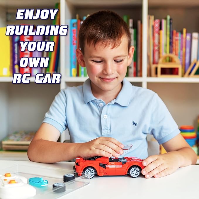 WISEPLAY STEM Toys for 7-10 Year Old Boys & Girls - 306Pcs RC Car Building Block Set - STEM Building Toys for Boys & Girls Ages 6-10 Years - Great Remote Control Car Birthday Gift for Kid