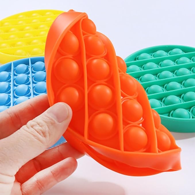 Random 12 Pcs Fidget Toys,Push Pop Fidget Sensory Toys Set,Stress Relief Gifts for Kids & Adults,Pop Bulk & Party Favors Toddler Toys for Easter Gifts,Party Supplies,Classroom Prizes