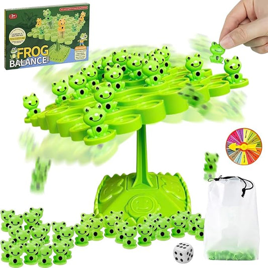 Frog Balance Game,Balance Board Game,Two-Player Balanced Tree Board Game, Montessori Frog Balance Tree Educational Toys, Children Desktop Game Gift for Boys Girls