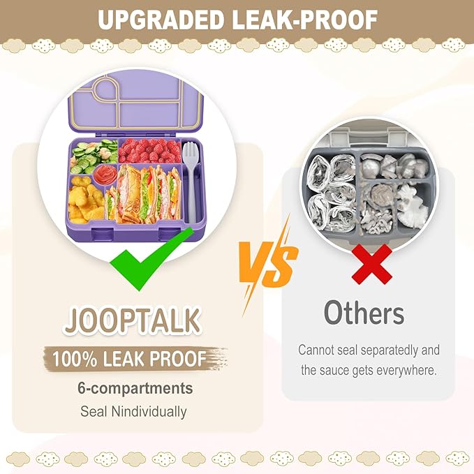 Chill Bento Lunch Box for Kids Adult with Ice Pack Keep Food Cold Fresh 5-Compartment Reusable Leak Proof Lunch Container for Girl Boy School Dishwasher & Freezer Safe