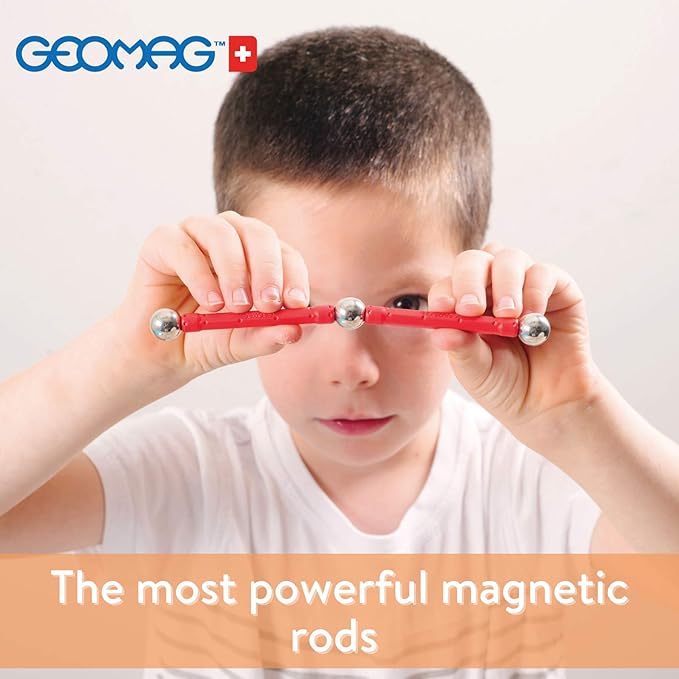 Geomag Classic Magnetic Toys for Kids Ages 5+, 200pc Educational STEM Magnets for Kids - Swiss-Made Magnetic Blocks, Tiles and Building Toys from 100% Recycled Plastic