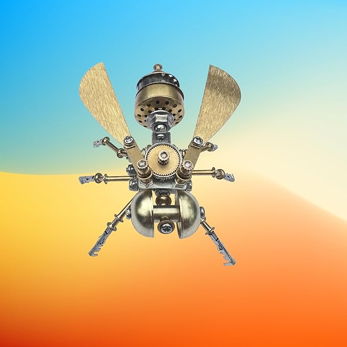 Insect Steampunk Bug Mechanical Sculpture Clockwork 3D Steampunk Metal Puzzle Insects Model (Little Bee -B)