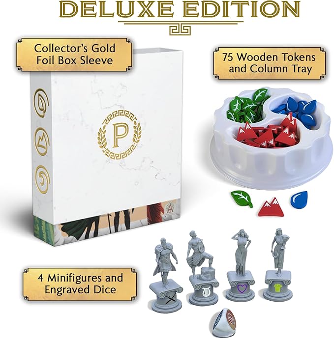 Pantheum: Demigods of Olympia | Family Strategy Game for Greek Mythology Fans | Ages 12+ | for 1-4 Players | Average Playtime 45-60 mins | Perfect for Family Game Night (Deluxe Game)