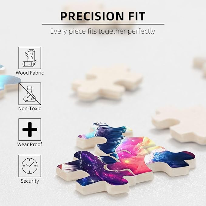 Solar System Puzzles for Adults 500 Piece Galaxy Outer Astronaut Exploration Puzzles Colorful and Unique Challenging Puzzle for Game Nights