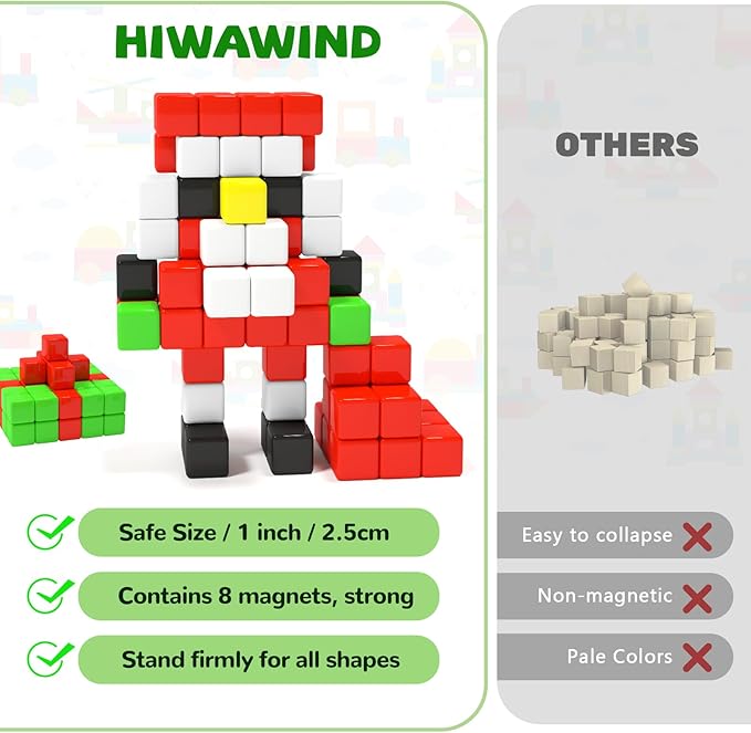 Magnetic Blocks for Toddlers -Classroom Must Haves STEM Learning Toys for 3-5 Year Old Boys & Girls, Safe & Strong Building Blocks with ASMR Sounds,Ideal Gifts for Kids 3+