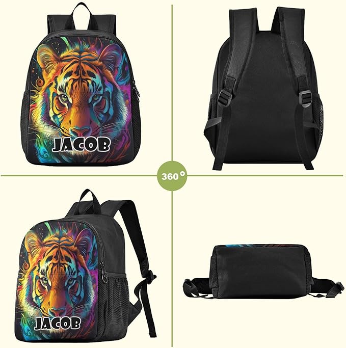 Colorful Face Dark Toddler Backpack for Boys Girls 3-6 Kindergarten Bookbag for Elementary Mini Kids Bookbag for Preschool for School