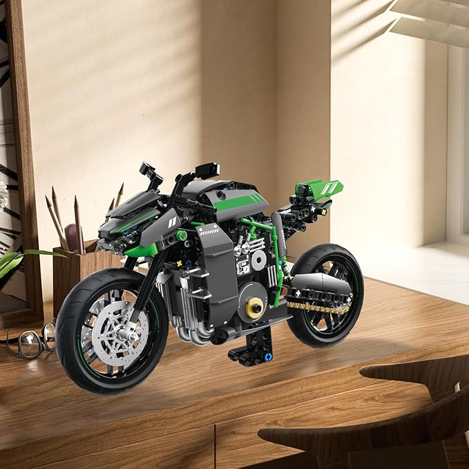 WINGIFT 1:8 Motorcycle Building Set,460 PCS Collectible Motorcycle Display Model Building Kit,Motorbike Toy Collection Brick Kit for Boys Girls,Christmas Birthday Gift for Adults Teens and Kids 8-14+