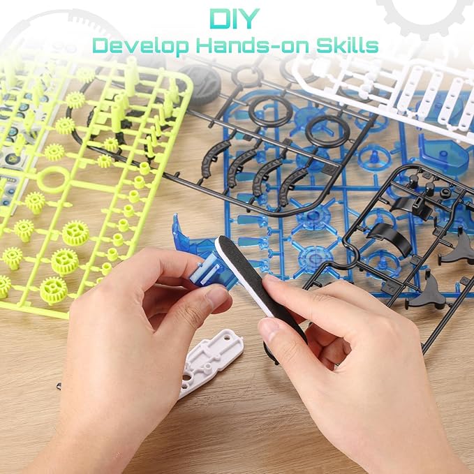 12-in-1 Solar Robot Kit for Kids 8-12, STEM Educational Building Toys with Solar & Battery Power, DIY Science Experiment Projects, Easter Birthday Gifts for Boys Girls Age 8 9 10 11 12 Years Old-Green