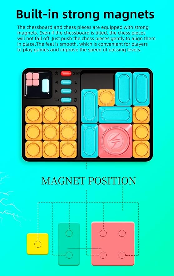 Super Sliding Puzzle Maze Building Block Game Console Kid's Game Logical Thinking Parent-Child Interactive Escape Game Electronic Toys Birthday for Children/Friends/Students