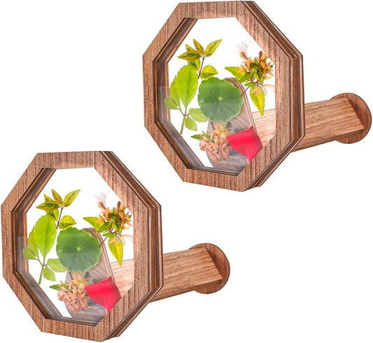 2PCS Natural DIY Kaleidoscope Kit, New Wooden Magic Rotating Kaleidoscope Making Set for Nature Lovers, Best Gift, Outdoor Classic Handmade Education