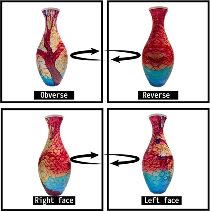 3D Vase Puzzle for Adults Room Decor Puzzles- Reusable Flower Vase with Tree of Life Design, Dust-Free Plastic Crafts,House Warming Gift for Flower Arrangements and Home Decoration