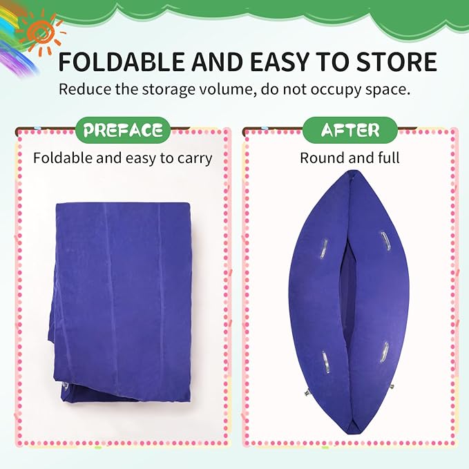 lefeke Sensory Chair for Kids,60" Includes Electric Air Pump,Inflatable Sensory pod for Children, Sensory Toys for Kids with Autism,Sensory Peapod,Purple