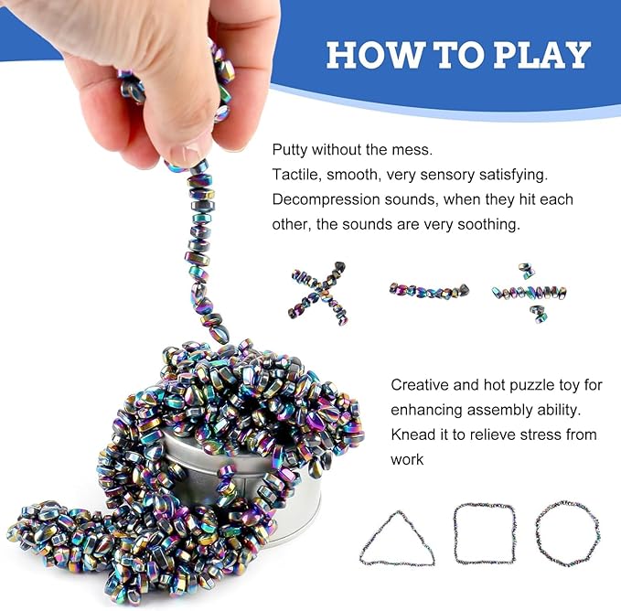 550pcs Putty, Fidget Toys, Fidget Toys Adults ,Sensory Toys,Adults Gifts,Desk Fidgets Toys for Office Stress/Anxiety Relief (550 PCS(Colour))