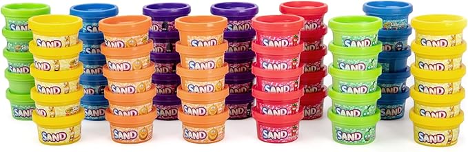 Crayola Play Sand, Silly Scents | 60 x 1oz Tubs of Moldable Play Sand in 6 Bright Colors | Christmas Party Favors for Kids Goodie Bags, Classroom Prizes, Sensory Bin Toys, Bags