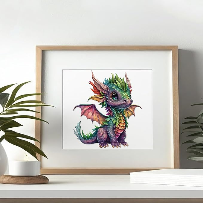 Wooden Puzzles for Adults, Dragon Wood Puzzles 200 Pieces, Irregular Animal Shaped Unique Wooden Jigsaw Puzzles, Creative Ghristmas Gift for Teenagers and Adults