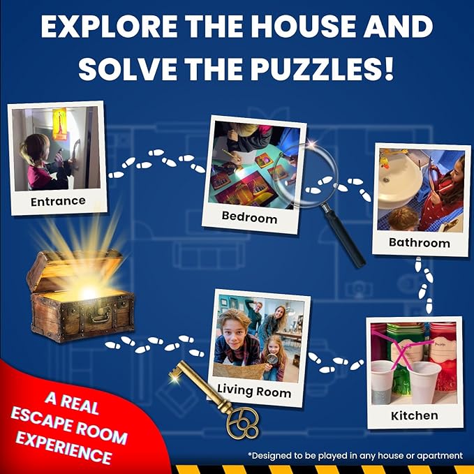 | Harry Magic Escape Room | Ages 5 to 12 | 5 Thrilling Enigmatic Rooms | Family Board Game Kids | 1-5 Players