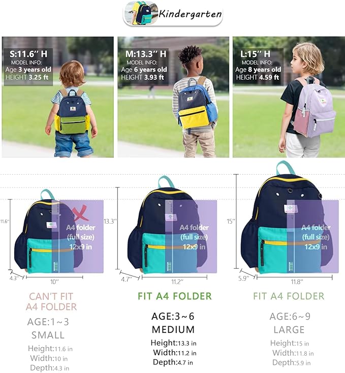 Kids' Backpacks for Girls & Boys - Kindergarten to Elementary School, 13" H, Ages 3-5