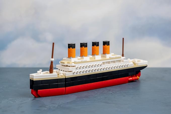 Brick Loot Titanic Micro Building Blocks Set – 390-Piece DIY Ship Model Kit, Mini Bricks for Adults & Kids, 3D Puzzle STEM Toy, Collectible Display, Gift for Ship Lovers & Puzzle Fans (Large)