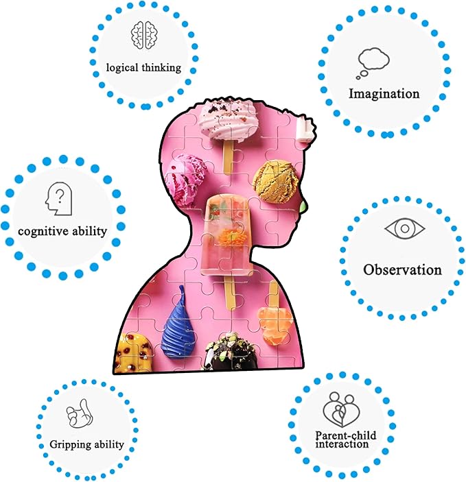 LELEMON Popsicle Puzzles for Kids Ages 4-8,100 Pieces Summer Treats Jigsaw Puzzles in a Metal Box,Colorful Popsicle Ice Cream Learning Educational Puzzles for Boys Girls