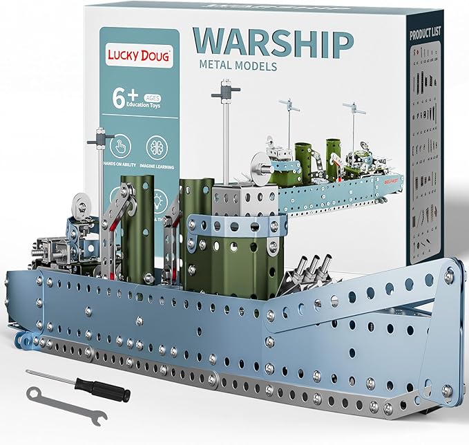 Lucky Doug Stem Building Projects Model Cruiser Ocean Ship Set, 504 Pieces Stem Project Building Toys for Kids Ages 8-12, Assembly Science Kit Toys Gifts for Boys Kids Girls 8 9 10 11 12-16 Years Old