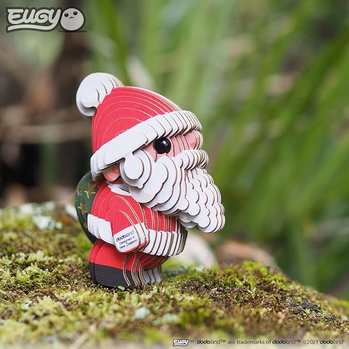 Eugy Santa 3D Puzzle, 24 Piece Eco-Friendly Educational Toy Puzzles for Boys, Girls & Kids Ages 6+