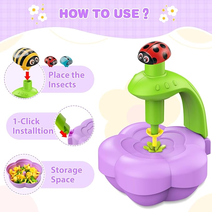 Fabric Flower Bouquets Toys with Music and Light, DIY Arts and Craft Kits Toy for Kids Ages 4-8, Preschool Educational Toys, Christmas Birthday Gifts for 4 5 6 7 8 Year Old Gril