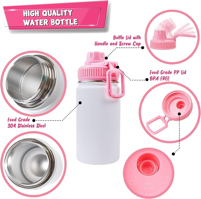 FTBox Decorate Your Own Water Bottle, Cute Arts and Crafts Gifts Toys for Girls Age 4-12, Unicorn/Mermaid Diamond Painting Crafts Kit for Birthday & Christmas