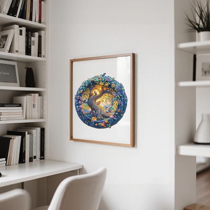 Wooden Puzzles for Adults - 200 Pieces Jungle Bird Wood Puzzle - Unique Shapes Wooden Jigsaw Puzzles for Adults - Eco-Friendly Home Office Decor (M-11.4 * 10.6in)