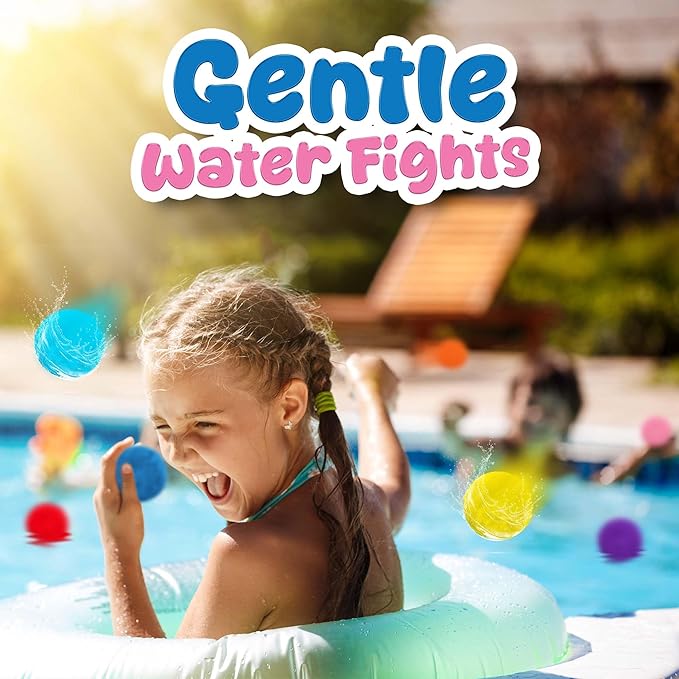 30 PCS Reusable Water Balls – Reusable Water Balloons for Kids & Adults, Outdoor Toys for Backyard, Beach & Pool Games – Summer Water Toys for Boys & Girls, Perfect for Party Fun