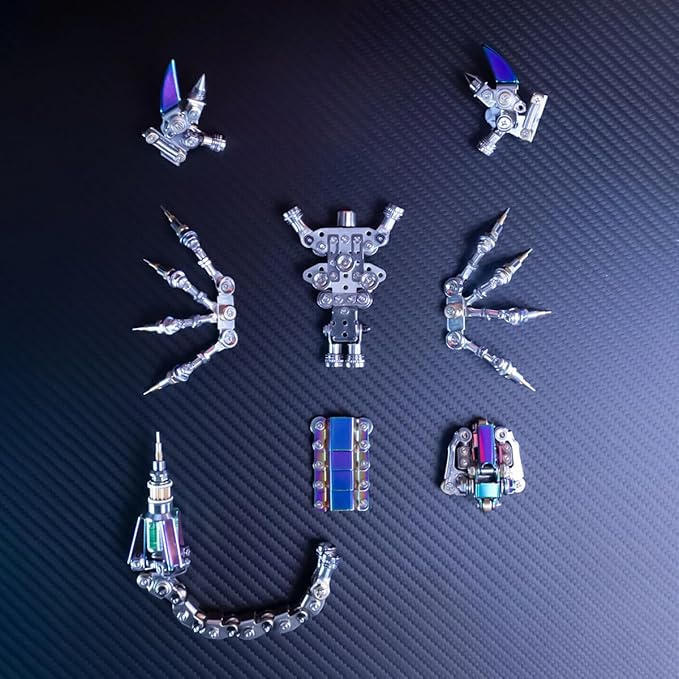 Mostarle Cyberpunk Rage Scorpion 3D Metal Puzzle, DIY Sci-Fi Model with with Glowing LED Core, Magnetic Assembly, Creative Gift & Futuristic Home Décor for Adults & Teens