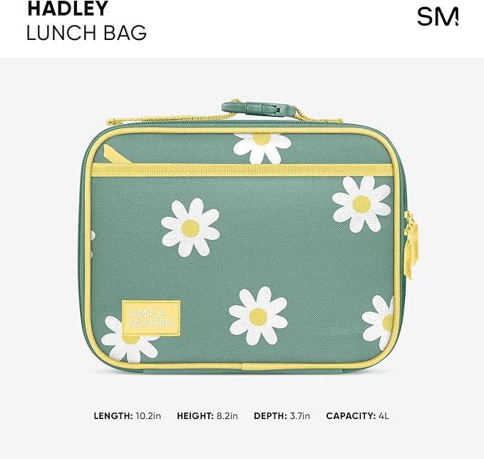Simple Modern Kids Lunch Box for School | Reusable Insulated Lunch Bag for Toddler, Girl, and Boy | Meal Containers with Exterior & Interior Pockets | Hadley Collection | Unicorn Rainbows